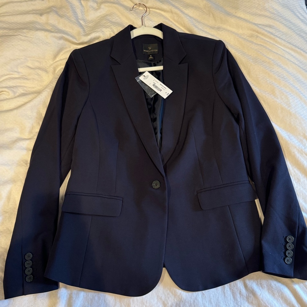 NWT Worthington Suit Jacket, Navy, Sz 12